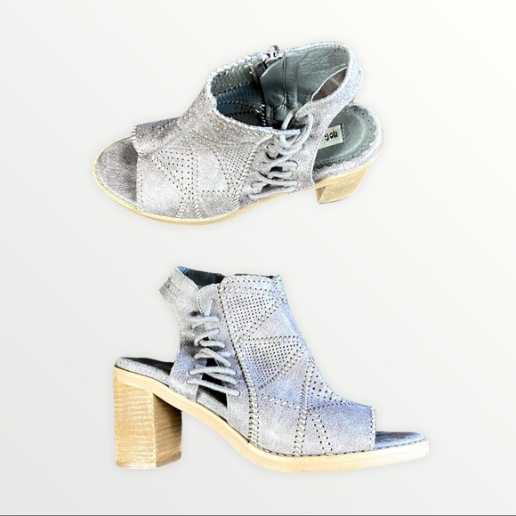 Not Rated Shoes - Not Rated Open Toe Taupe Brown Heeled Ankle Boots